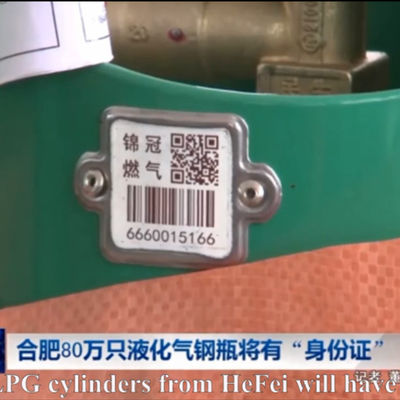 Бывший-защитное развертки цифров Indentity ярлыка кода штриховой маркировки цилиндра Xiangkang LPG Bendable Анти--УЛЬТРАФИОЛЕТОВОЕ