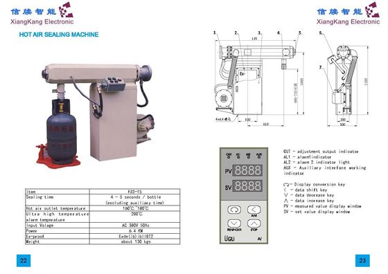 Уплотнение PVC BT2 уклоняясь машина запечатывания горячего воздуха 380V 6.4KW