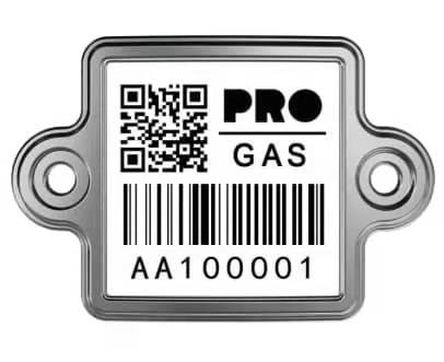 Штрихкод металла цилиндра LPG сопротивления 800 градусов маркирует анти- горение